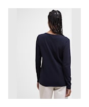 Women's Barbour Lossie Long Sleeve T-Shirt - Navy