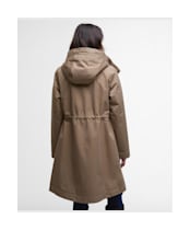 Women's Barbour Bowlees Waterproof Jacket - Military Brown
