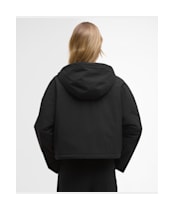 Women's Barbour International Atlanta Cropped Waterproof Jacket - Black