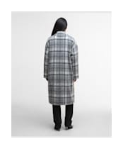 Women's Barbour Beattie Double Breasted Wool Coat - Soft Grey Check / Onyx Tartan