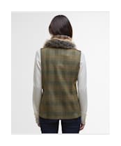 Women's Barbour Rosemary Wool Gilet - Arabesque / Brown