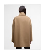 Women's Barbour Clementine Wool Scarf Coat - Camel
