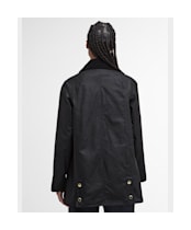Women's Barbour Modern Beadnell Waxed Jacket - Black / Classic Tartan