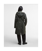 Women's Barbour Marcy Waxed Parka - Fern / Ancient Tartan