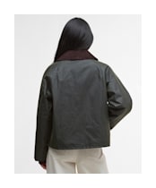 Women's Barbour Arlene Waxed Jacket - Fern / Ancient Tartan