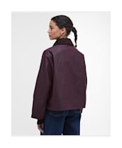Women's Barbour Arlene Waxed Jacket - MERLOT/MUTED TAR