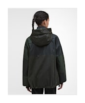 Women's Barbour Keeley Wax Jacket - Fern / Sage / Duffle Bag / Ancient Tartan