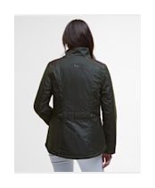 Women's Barbour Fern Waxed Jacket - Fern / Classic Tartan