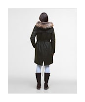 Women's Barbour Durham City Waxed Parka - Fern