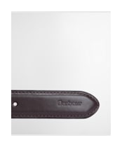 Men's Barbour Clyde Leather Belt - Chestnut Brown