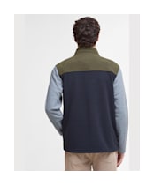Men's Barbour Colour Block Fleece Full Zip Jacket - Navy