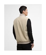 Men's Barbour International Ryefeld Fleece Gilet - Light Stone