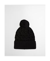 Men's Barbour International Drift Cable Beanie - Black / Shadow