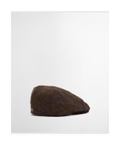 Men's Barbour Deveron Tweed Flat Cap - Coffee