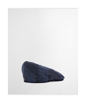 Men's Barbour Deveron Tweed Flat Cap - Navy