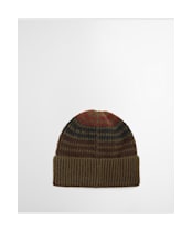 Men's Barbour Harray Beanie Hat - OLIVE/FIRED BRIC