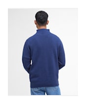 Men's Barbour Essential Wool Half Zip Sweater - Atlantic Blue