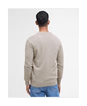 Men's Barbour Essential Lambswool V Neck Sweater - Washed Stone