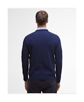 Men's Barbour Essential Lambswool Crew Neck Sweater - Atlantic Blue