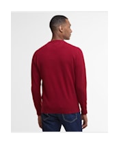 Men's Barbour Essential Lambswool Crew Neck Sweater - Biking Red