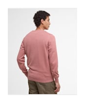 Men's Barbour Pima Cotton Crew Neck Sweater - Earth Pink