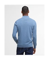 Men’s Barbour Cotton Half Zip Sweater - Bluestone