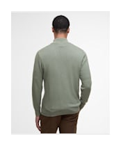 Men’s Barbour Cotton Half Zip Sweater - Thyme