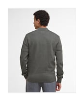 Men's Barbour Carn Baffle Zip Thru Quilted Sweater - Olive