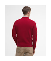 Men's Barbour Grangetown Crew Neck Sweater - Biking Red