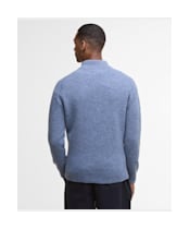 Men's Barbour Talder Half Zip Knitted Jumper - Bluestone