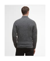 Men's Barbour Talder Zip Through Knitted Jumper - Charcoal