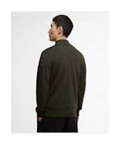 Men's Barbour International Blades Cotton Half Zip Jumper - Sage