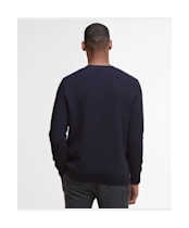 Men's Barbour Casey Cable Crew Neck Sweater - Navy