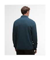 Men's Barbour Kelson Half Zip Knitted Jumper - Mallard Green