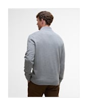 Men's Barbour Kelson Half Zip Knitted Jumper - Grey Marl