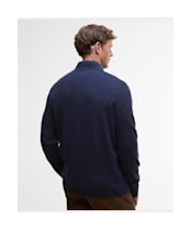 Men's Barbour Kelson Half Zip Knitted Jumper - Navy