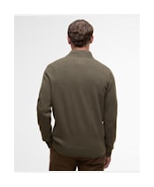 Men's Barbour Kelson Half Zip Knitted Jumper - Olive