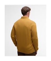 Men's Barbour Kelson Half Zip Knitted Jumper - Copper