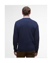 Men's Barbour Kelson V-Neck Knitted Sweater - Navy