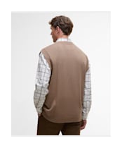 Men's Barbour Kelson Knitted Vest - Stone