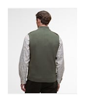 Men's Barbour Shoveler Knitted Gilet - Olive