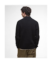 Men's Barbour Milburn Half Zip Knitted Jumper - Black