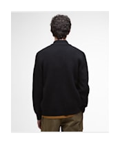 Men's Barbour Milburn Zip Through Knitted Jumper - Black