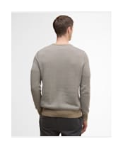 Men's Barbour Wells Crew Neck Sweater - Washed Stone