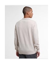 Men's Barbour Hutherston Knitted Polo Shirt - Mist Marl