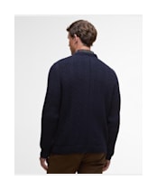 Men's Barbour Lowfen Cable Crew Neck Jumper - Navy