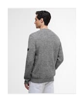 Men's Barbour International Declan Yarn Twist Crew Neck Jumper - Black