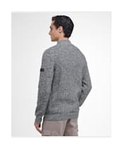 Men's Barbour International Declan Yarn Twist Funnel Neck Jumper - Black