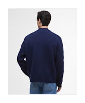 Men's Barbour International Letterman Knitted Bomber - Dark Navy