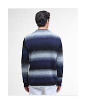 Men's Barbour International Vector Colour Block Crew Neck Jumper - Black